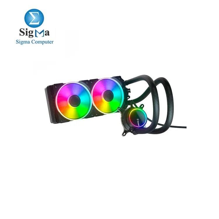 مبرد مائي AIO للمعالج Fractal Design Celsius+ S24 Prisma PWM ARGB 240mm أداء صامت ورادياتير نحيف