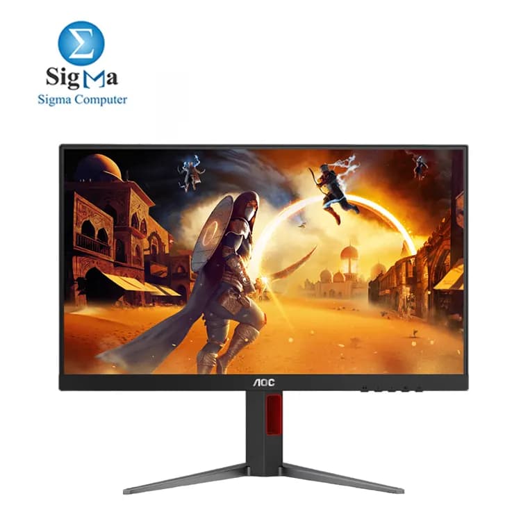 شاشة جيمنج AOC 27G4H، مقاس 27 بوصة، Full HD، تردد 200Hz، لوحة Fast IPS، زمن استجابة 0.3ms، إمكانية تعديل الحامل