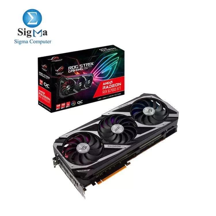 كرت شاشة اسوس ROG Strix Radeon™ RX 6700 XT OC Edition بذاكرة 12GB GDDR6