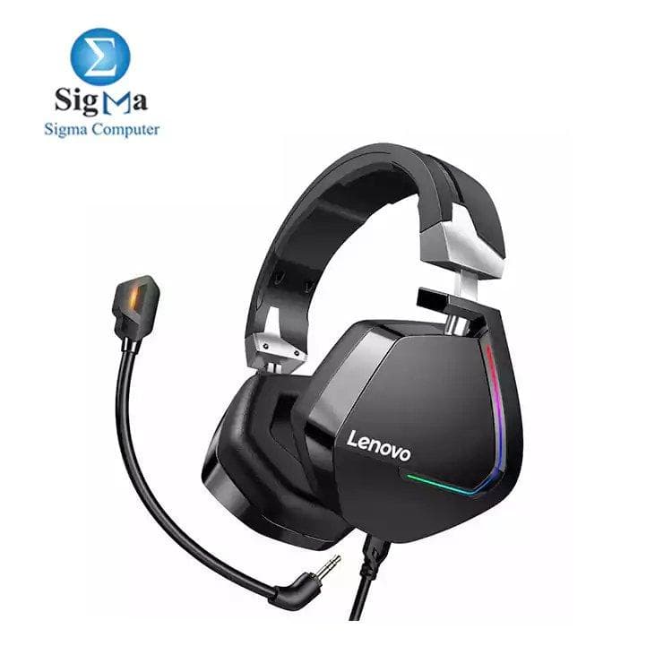 سماعة رأس لينوفو H402 للجيمنج بصوت محيطي 7.1 وإضاءة RGB مع مايكروفون للابتوب - 3.5 م USB