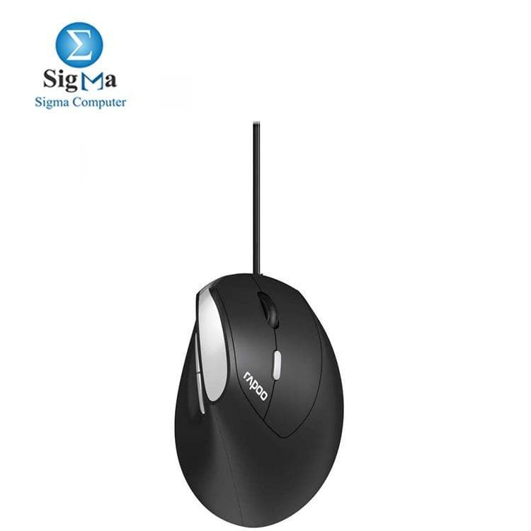 رابو EV200 ماوس عمودي مريح - 1600 DPI - أسود