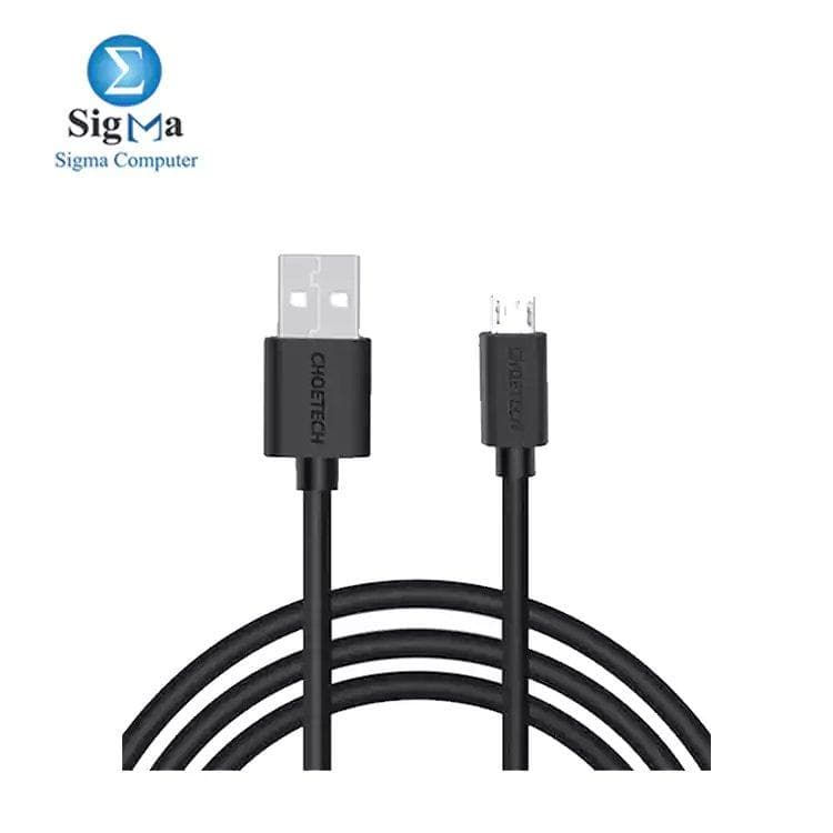 كابل CHOETECH AB003 بمنفذ USB-A to Micro USB بطول 1.2 متر - أسود