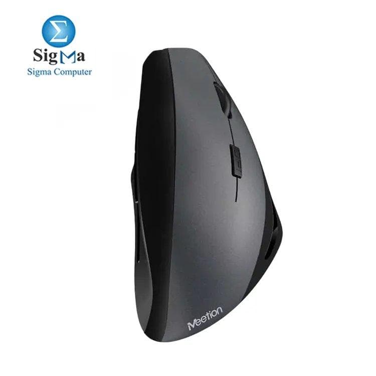 ماوس عمودي لاسلكي من Meetion R380 - تصميم مريح، لاسلكي 2.4G، دقة DPI قابلة للتعديل (800/1200/1600)، توصيل وتشغيل، مع أزرار أمامية/خلفية