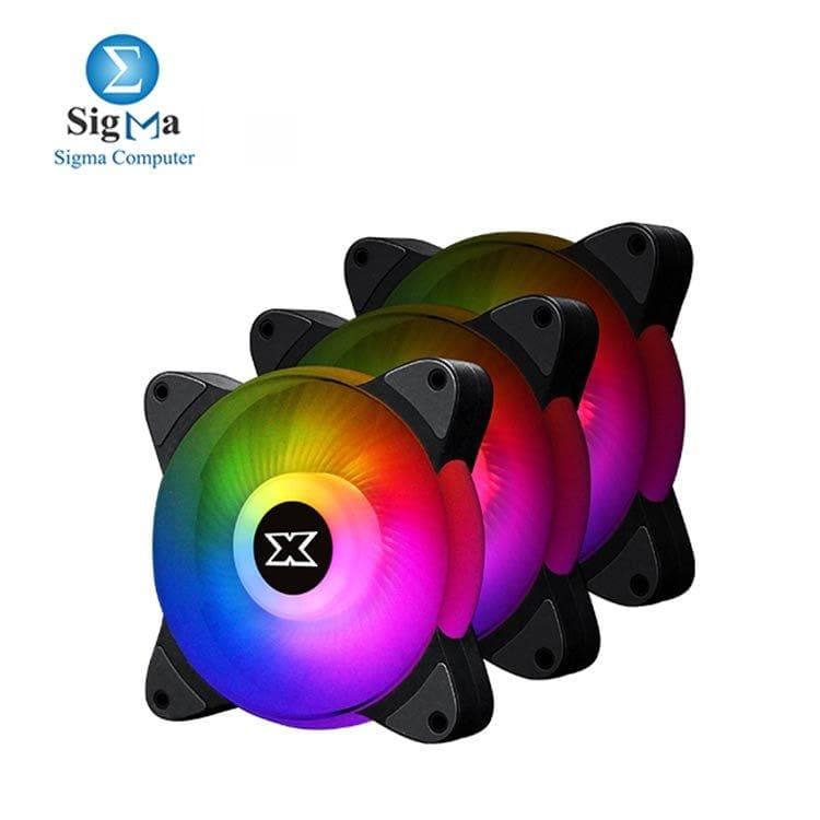 طقم مراوح Xigmatek Galaxy III Essential ARGB مع وحدة تحكم
