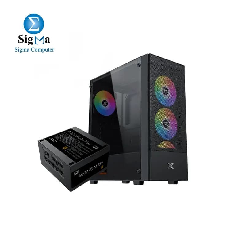 Xigmatek Hero II Air ARGB + Asgard 750W 80+ Bronze Mid Tower Case-EN4833