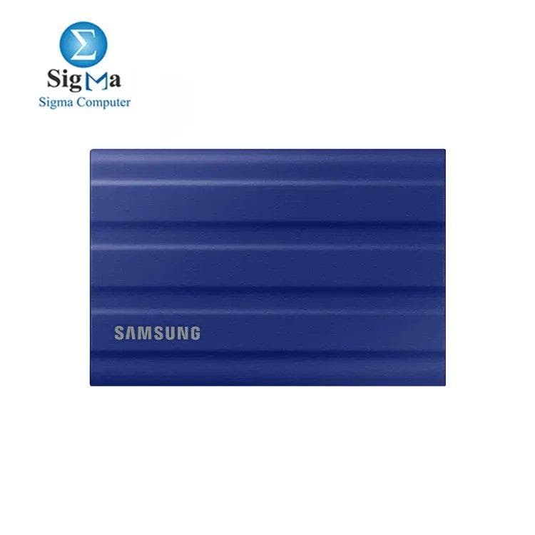 سامسونج T7 Shield هارد SSD خارجي 2TB، USB 3.2 Gen 2، مقاوم للماء والأتربة IP65، سرعة تصل إلى 1050 ميجابايت/ثانية، أزرق