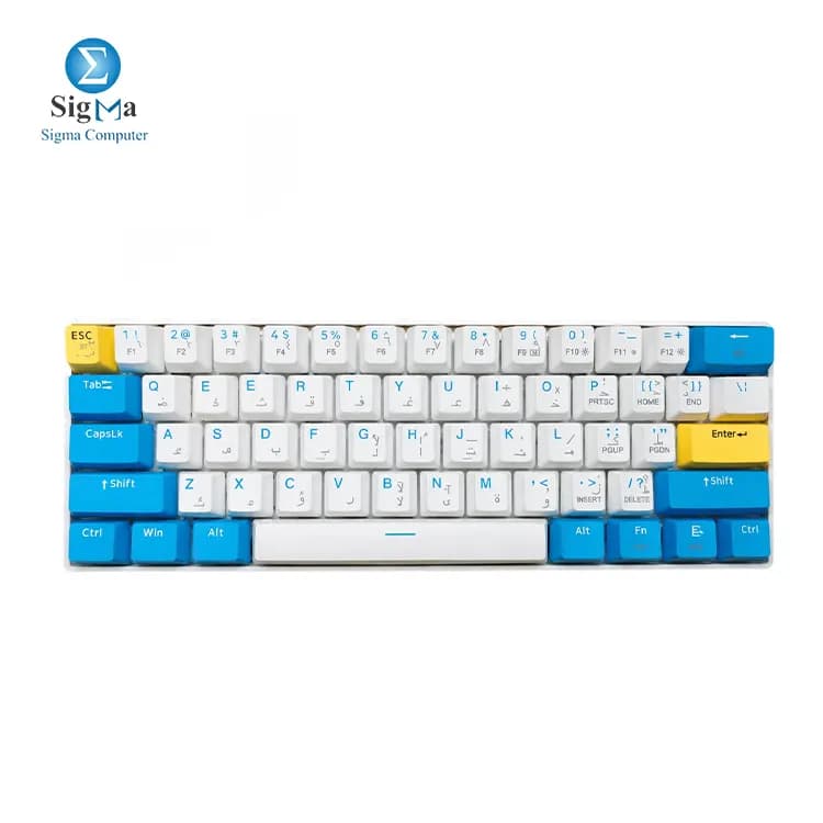 REDRAGON K530W Pro RGB Wireless Mechanical Gaming Keyboard Orange Switch ARABIC - White