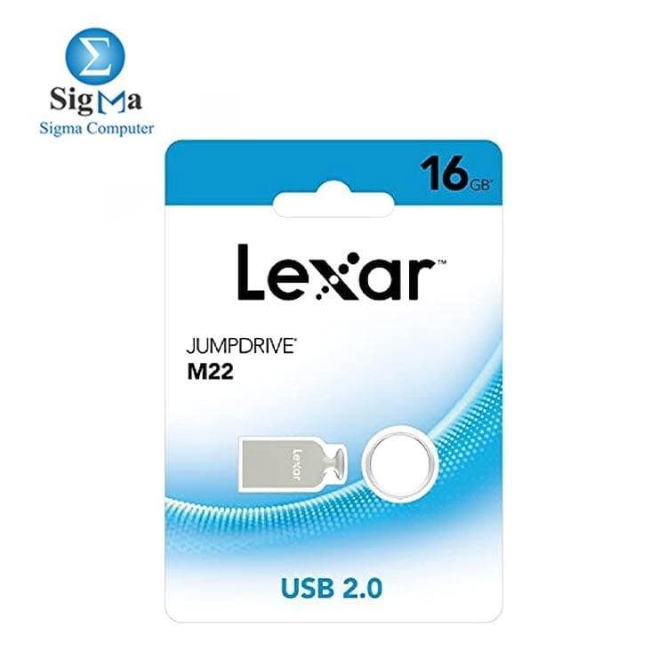 فلاشة Lexar M22 JUMPDRIVE سعة 16GB USB 2.0، فضي