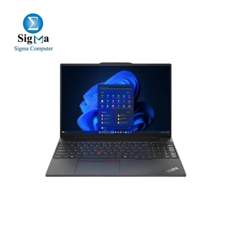 لابتوب أعمال لينوفو ThinkPad E16 Gen 2 - معالج انتل Core Ultra 5 125H - كرت شاشة Intel Arc مدمج - رام 8GB DDR5-5600 - هارد 512GB m.2 - شاشة 16 بوصة WUXGA IPS 300nits مضادة للتوهج - لون أسود - 21MAS0BR00