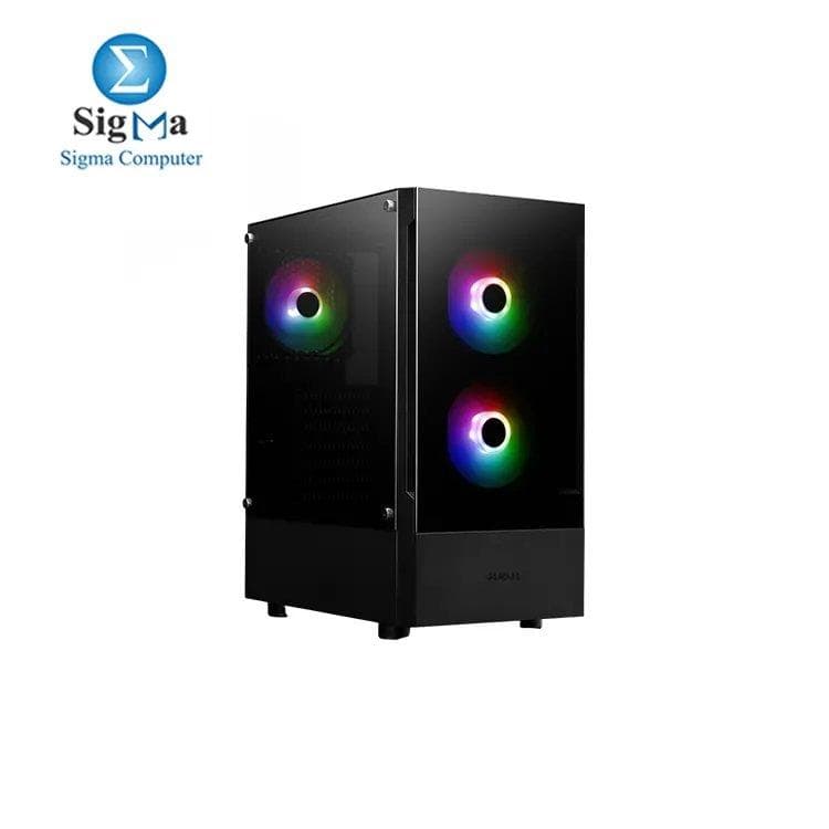 كيسة جيمنج GAMDIAS TALOS E3 RGB ATX Mid Tower مع زجاج جانبي و3 مراوح ARGB