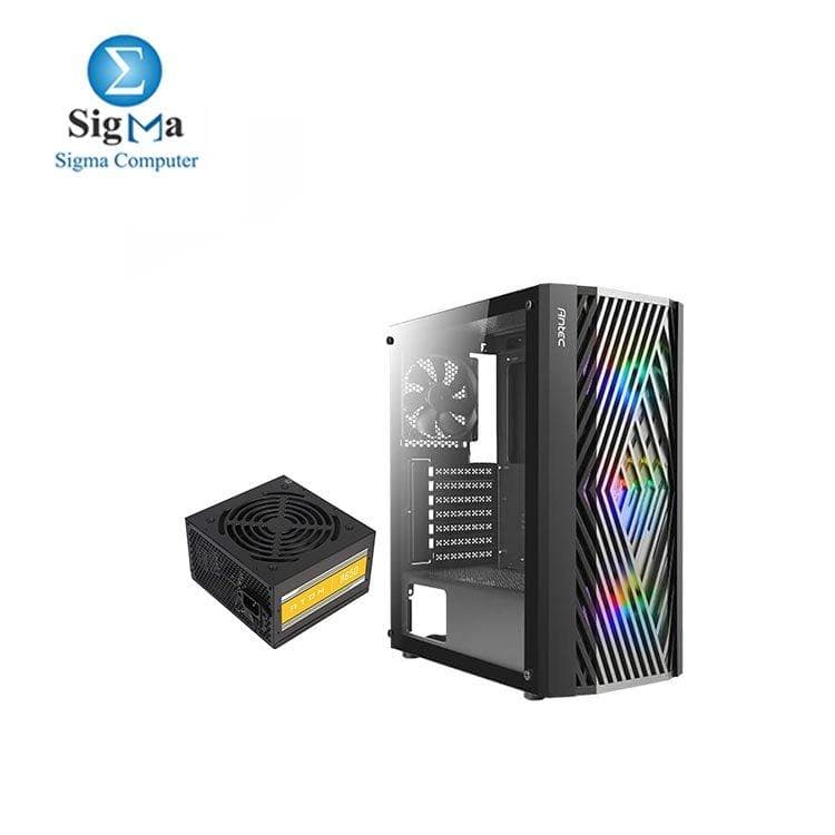 كيسة Antec NX291 ATX Mid-Tower بـ 4 مراوح (3*120 مم ARGB) (1*120 مم) عادية + مزود طاقة Antec Atom B650