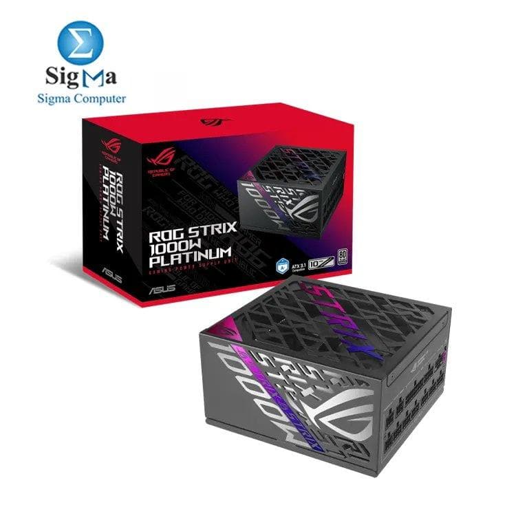 ASUS ROG STRIX 1000W Platinum PSU offers 1000W total output, 80Plus Platinum efficiency, multiple protection features, and a Cybenetics A+ noise level certification, with 0dB fan technology