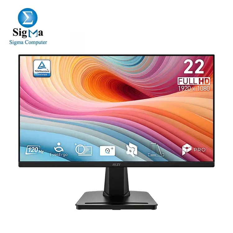 MSI PRO MP225 E12VL - 22 inch IPS FHD (1920x1080) , 120Hz, 1ms, Computer Monitor Black