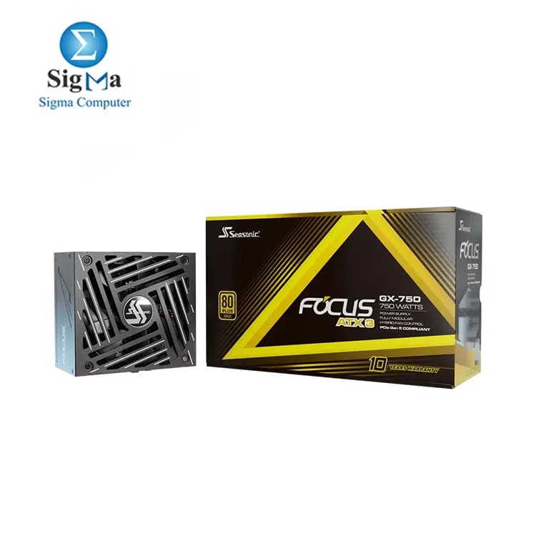 SEASONIC Focus GX-750 ATX3 750W Atx 3.1 80 Plus Gold Fully Modular Hybrid Fan