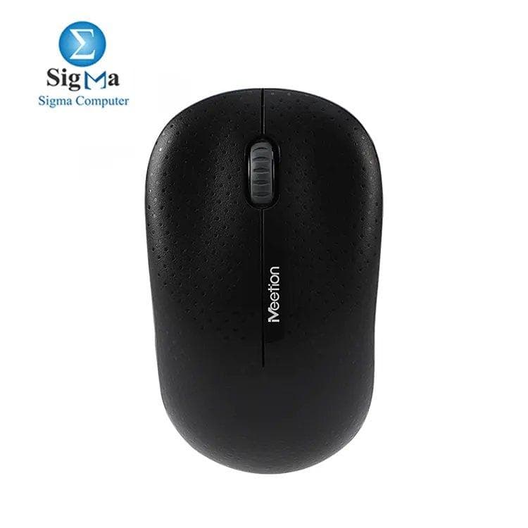 ماوس لاسلكي Meetion R545 مع مستقبل USB Nano بتردد 2.4GHz، دقة 1600 DPI – أسود