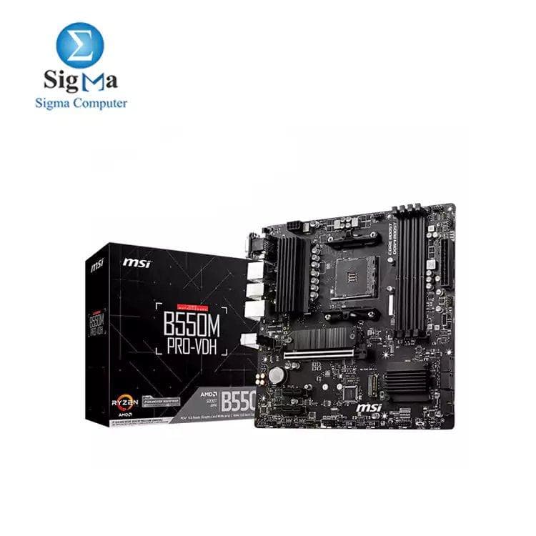لوحة أم ام اس اي MSI B550M PRO-VDH ثنائية مقبس AMD AM4
