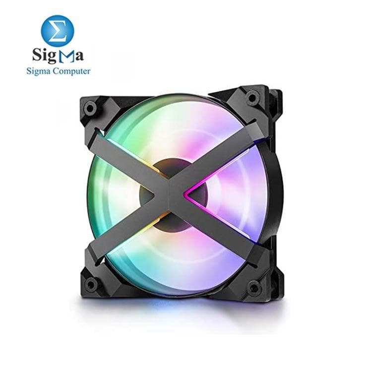 مراوح كيسة DEEPCOOL MF120GT عدد 3 مقاس 120mm مع تحكم من اللوحة الأم ومتحكم سلكي