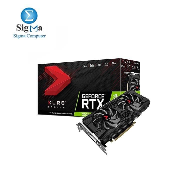 كرت شاشة PNY GeForce RTX 2070 8GB XLR8 Gaming مكسور السرعة