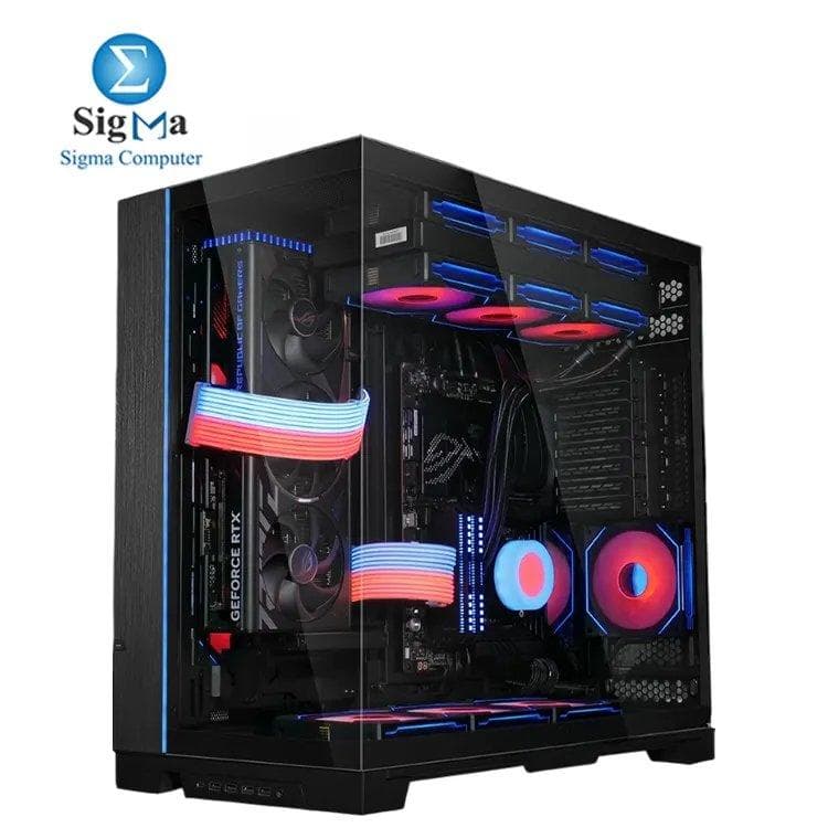 Lian Li O11 DYNAMIC EVO XL is a full-tower case with tempered glass, supports E-ATX, 3x 420mm radiators, and 7 drives.