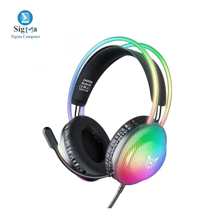 سماعة جيمنج ONIKUMA X29 pro سلكية للكمبيوتر بميكروفون وإضاءة RGB