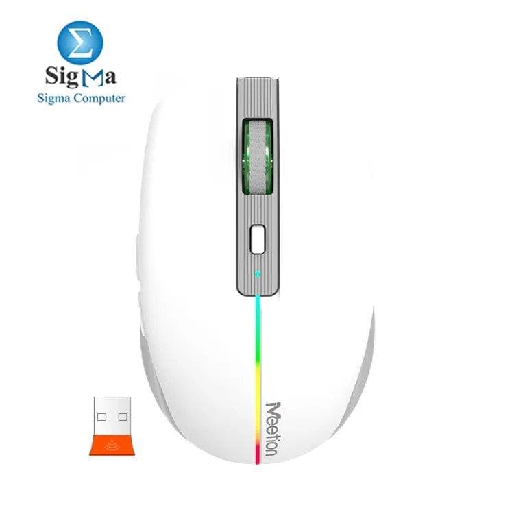 Meetion BTM002 2.4G Bluetooth Dual Mode With Built-in battery White
