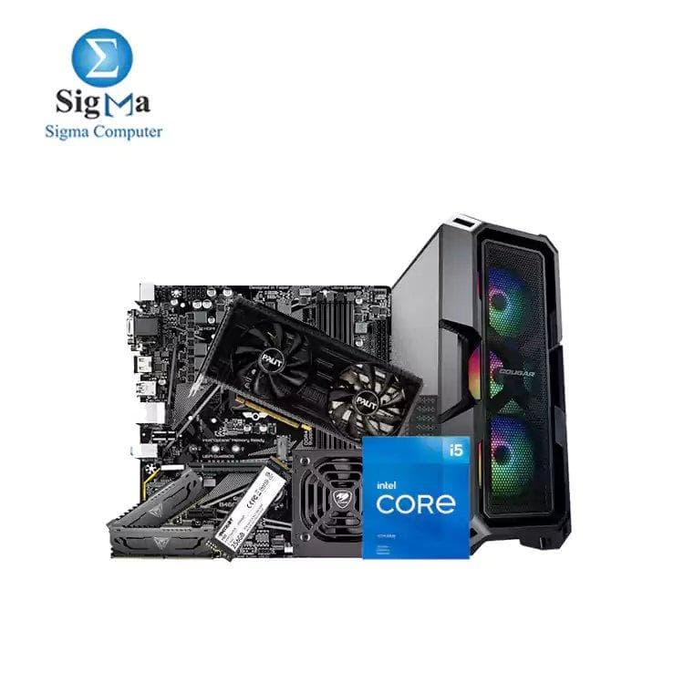تجميعة FIGHTER 11400f 3060 معالج انتل Core i5-11400F، لوحة أم جيجابايت B460M DS3H، كرت شاشة RTX 3060 Dual 12G، رام Patriot 16GB 3200MHz، هارد Patriot P300 M.2 256GB، كيسة COUGAR MX440-MESH RGB مع باور VTC 650W