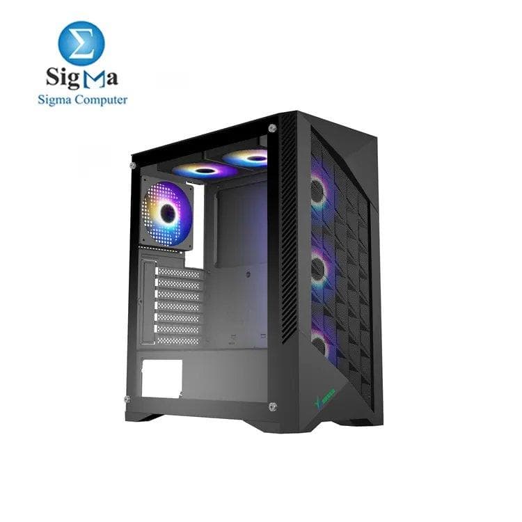 كيسة كمبيوتر Xander VELOX PLUS مع 4 مراوح ARGB ومزود طاقة 650W 80+ - أبيض