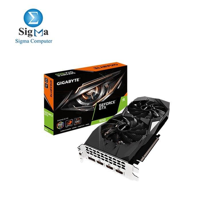 كرت شاشة جيجابايت GTX 1650 GAMING OC 4G