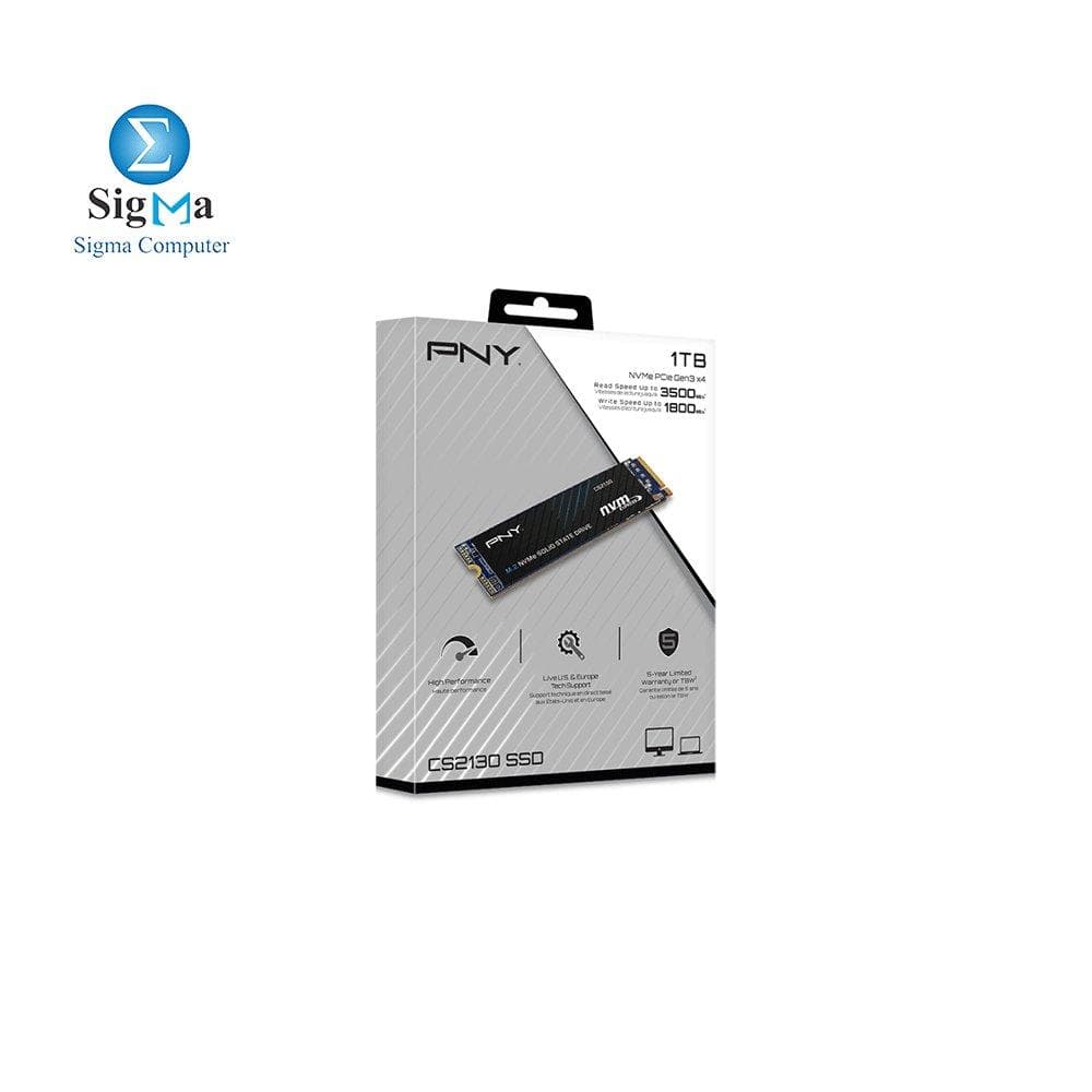 PNY-SSD-CS2130 1TB M.2 PCIe NVMe Gen3 x4 Internal Solid State Drive