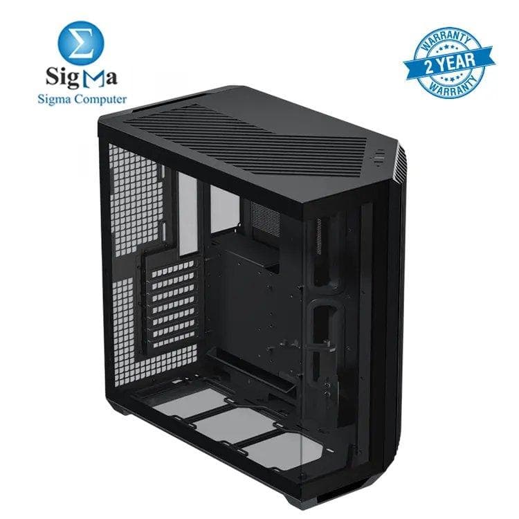 APNX V1 Dual-Chamber ATX Mid-Tower Airflow PC Case, Black
