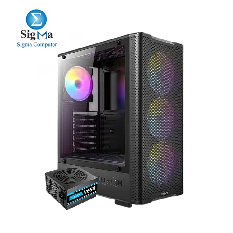 ANTEC VX310 4 Fan 120M ARGB + PSU Antec Atom V650w For PSU