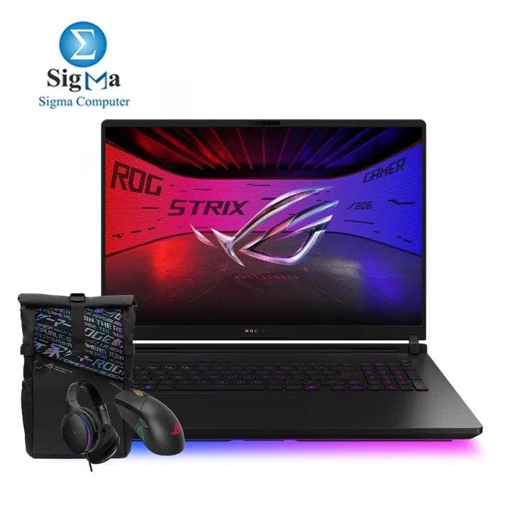Asus ROG Strix SCAR 18 G835LW-AI642W Intel Core Ultra 9 275HX - NVIDIA RTX 5080 16GB - 64GB DDR5-5600Mhz - 2TB M.2 NVME - 18-Inch 2.5K Mini LED, 240Hz - Windows 11