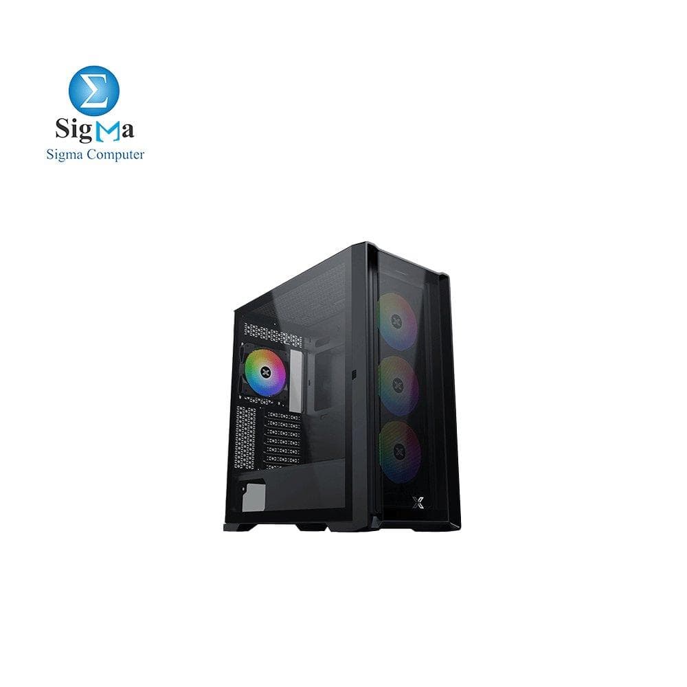 XIGMATEK CASE ZOSER 4 FANS ARGB, EATX support, 360mm radiator compatibility, 185mm CPU cooler clearance, 410mm GPU clearance, USB-C