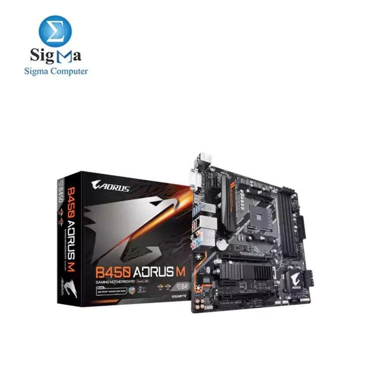GIGABYTE AMD B450 AORUS Motherboard with Hybrid Digital PWM, M.2 with Thermal Guard, GIGABYTE Gaming LAN with 25KV ESD Protection, Anti-sulfur Design, CEC 2019 ready, RGB FUSION 2.0
