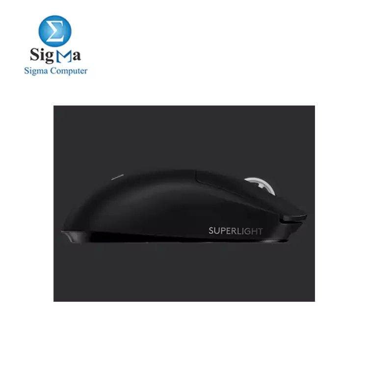 Logitech G PRO X SUPERLIGHT features a HERO sensor (100-25,600 DPI), LIGHTSPEED wireless, 70h battery life, 1ms report rate, and weighs under 63g 910-005881