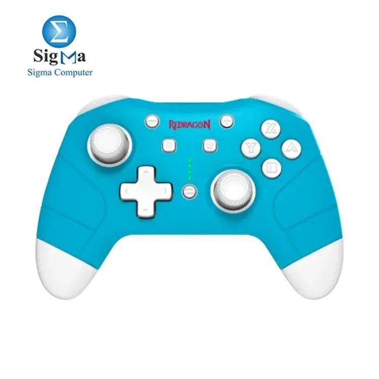Redragon G815 Blue – Wired gamepad with dual vibration, turbo function, ergonomic design, and wide compatibility with PC, PS4, Xbox One, and Switch.