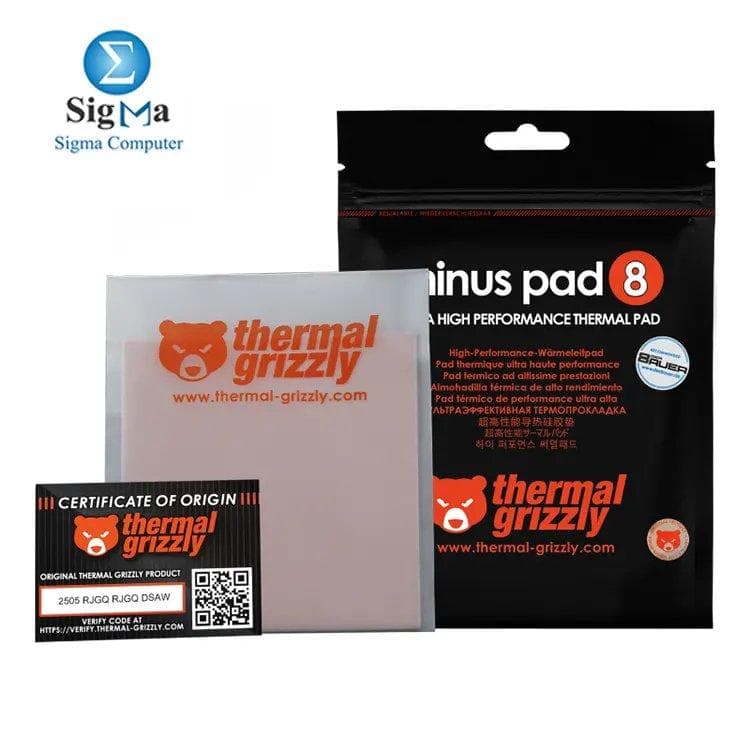 وسادة حرارية Thermal Grizzly Minus Pad 8 مقاس 100x100x3.0 مم - TG-MP8-100-100-30-1R