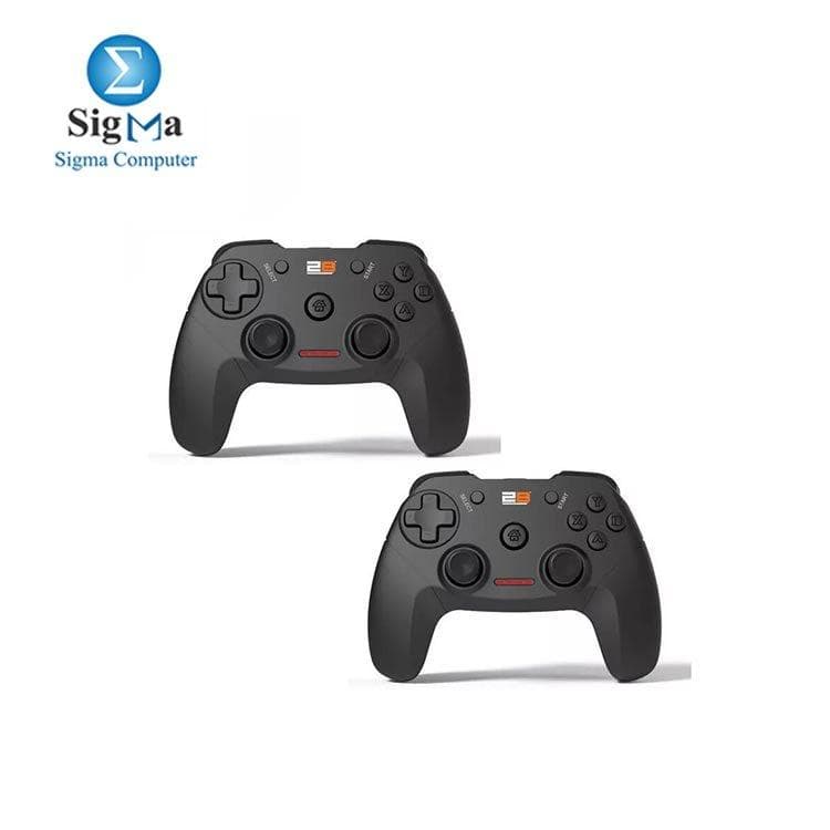 2B GP076 Wireless gamepads Turbo Dual Vibration 3 in one PC- PS3 - Black Shell one pius one - Double Gamepad
