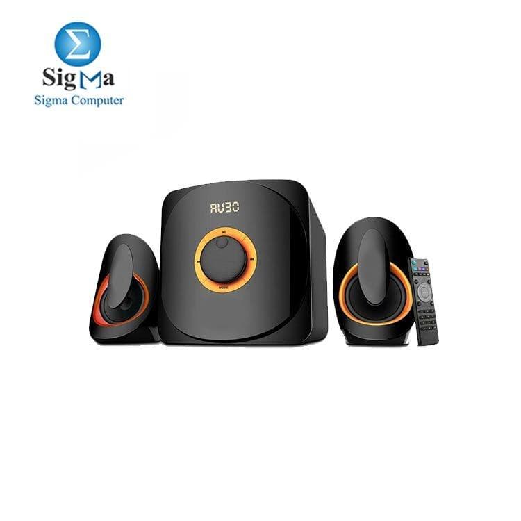 نظام صوتي EXTRA 5300 2.1 بريميوم، بلوتوث، USB وريموت - أسود