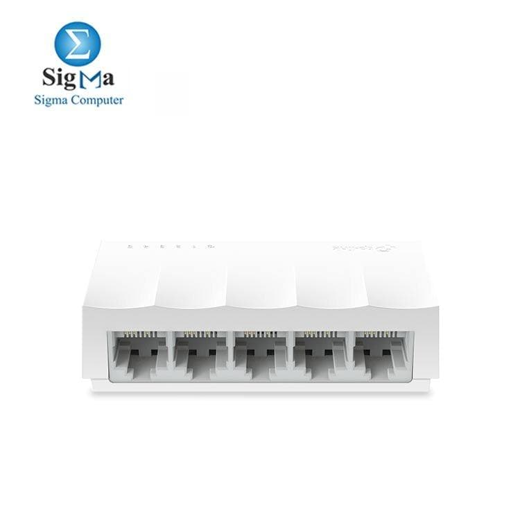 تي بي لينك LS1005 5 منفذ سويتش مكتبي/للتثبيت على الحائط 10/100Mbps، موزع إيثرنت، هيكل بلاستيك