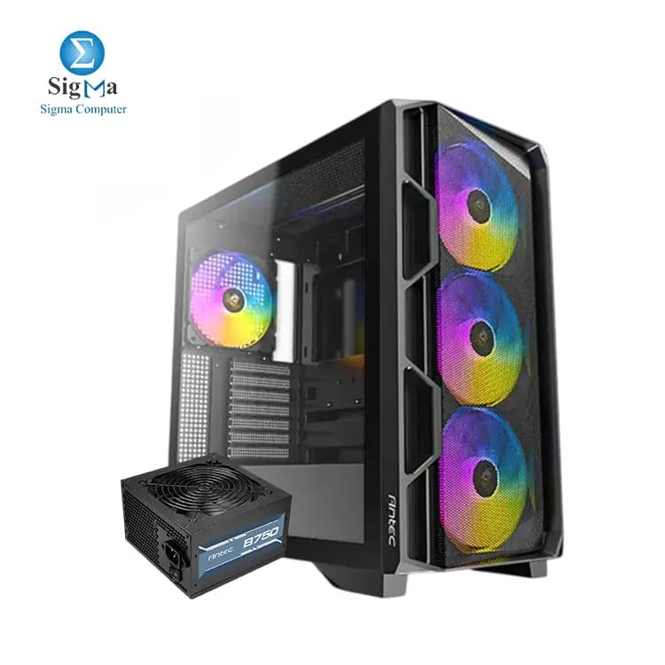 ANTEC AX1000 Lite 4Fan 120M ARGB+PSU Antec Atom B750 Bronze Certified