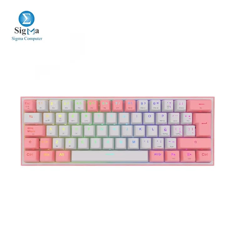 REDRAGON FIZZ PRO K616 Mechanical RED Switche Hot Swappable - (White\Pink)