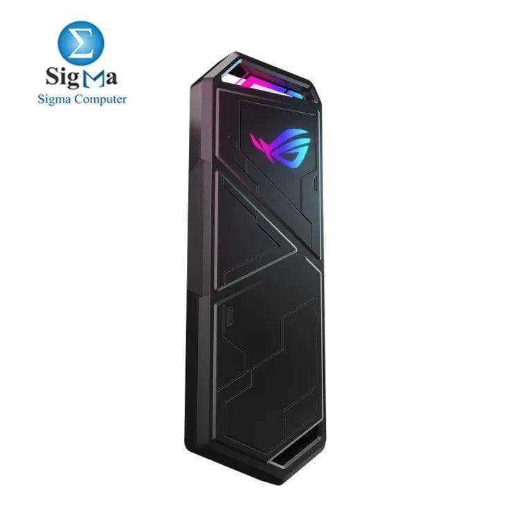 علبة هارد M.2 NVMe SSD خارجية ROG Strix Arion Lite بمنفذ USB-C 3.2 Gen 2، تصميم بدون أدوات، هيكل ألومنيوم، إضاءة Aura Sync