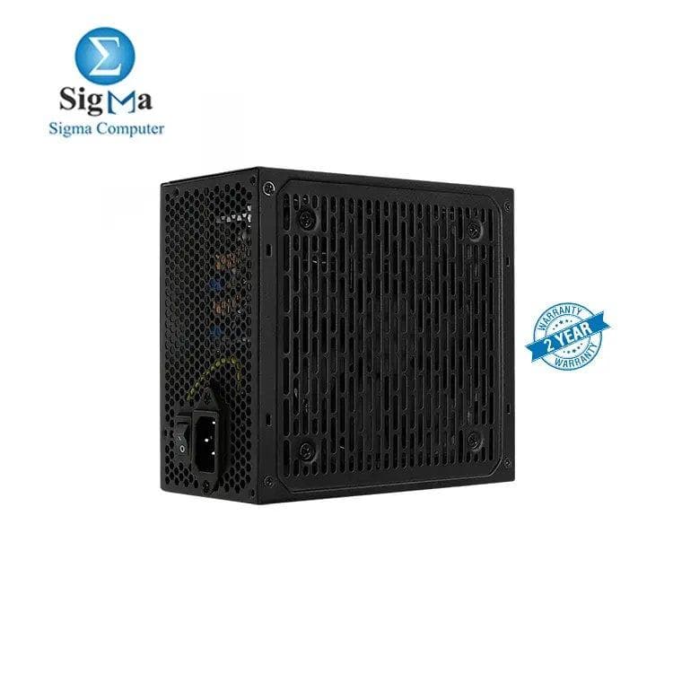 باور سبلاي ايروكول LUX 650W - 80Plus Bronze، كفاءة 88%، 50A على خط +12V، مروحة صامتة 12cm، كابلات مسطحة، حماية كاملة.