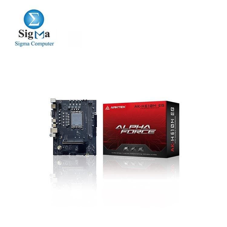 ARKTEK ALPHA FORCE AK H610M EG Socket LGA 1700 Motherboard