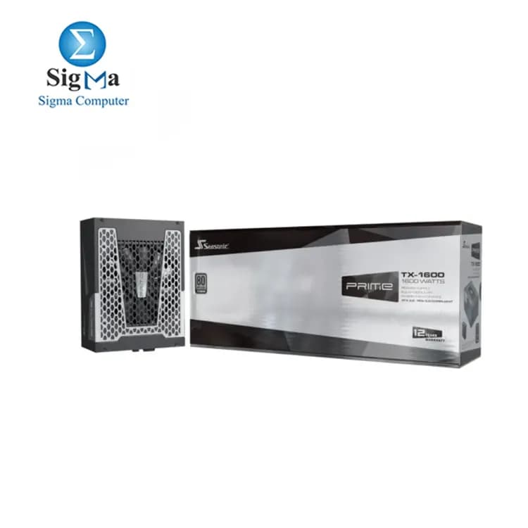 مزود طاقة SEASONIC Prime TX-1600 1600W Atx 3.1 80 Plus Titanium Fully Modular بمروحة Hybrid