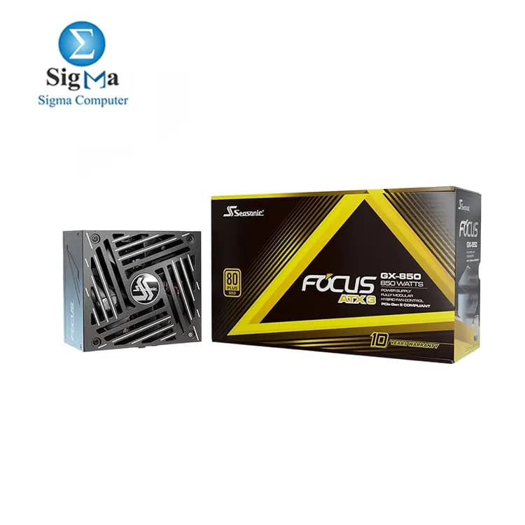 SEASONIC Focus GX-850 ATX3 850W Atx 3.1 80 Plus Gold Fully Modular Hybrid Fan