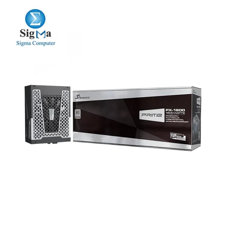 مزود طاقة SEASONIC Prime PX-1600 1600W Atx 3.1 80 Plus Platinum Fully Modular بمروحة Hybrid