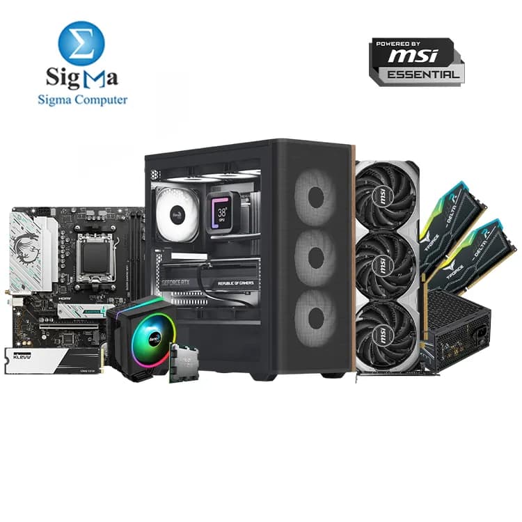 تجميعة Powered By ام اس اي Essential - ام اس اي B650M GAMING WIFI - اي ام دي Ryzen 5 8400F - TEAMGROUP 2x16GB 6000MHz - ام اس اي RTX 4060 Ti 8GB - KLEVV C910 500GB - Aerocool Cylon 4F ARGB - AeroCool D501A And LUXPRO 750W 80 Bronze
