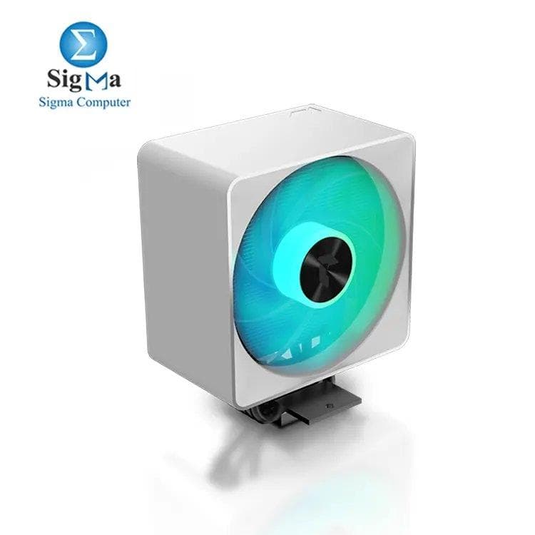 APNX AP1-V White Tower ARGB CPU Air Cooler, 5 Heat Pipes, Aluminum Frame, PWM Hydro Bearing Fan, High Air Flow, 165mm (H), Intel LGA 1700/1200, AMD Ryzen AM5/AM4